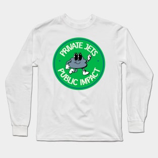 Private Jets, Public Impact - Support Green Energy Long Sleeve T-Shirt